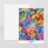 Moskauer Stadtplan Dankeskarte (Vorne/Hinten)