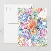 Moskauer Stadtplan Postkarte (Vorne/Hinten)