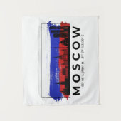 Moskauer Stadtteil Brush-Fahne Wandteppich (Vorderseite)