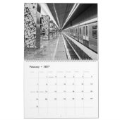 Moskauer U-Bahn 12 Monate in Schwarz-Weiß Kalender (Feb 2027)