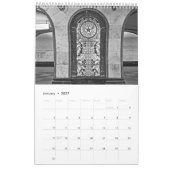 Moskauer U-Bahn 12 Monate in Schwarz-Weiß Kalender (Jan 2027)
