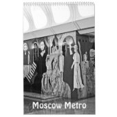 Moskauer U-Bahn 12 Monate in Schwarz-Weiß Kalender (Titelbild)