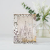 Moskauer Vintage-Style-Postkarte Postkarte (Stehend Vorderseite)