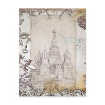 Moskauer Vintage-Style-Postkarte