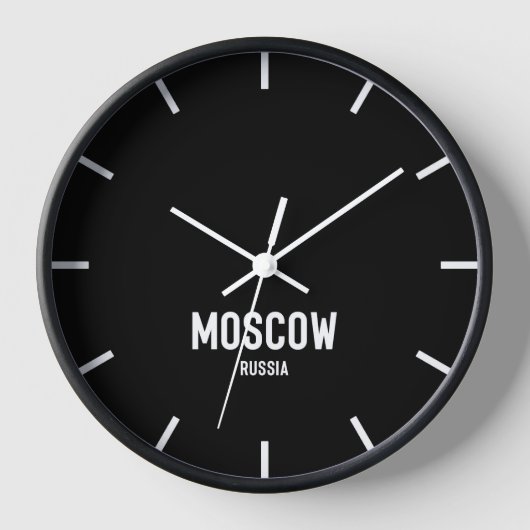 Moskauer Zeitzone Newsroom Wall Clock Uhr (Vorderseite)