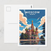 Moskaus Basilische Kathedrale Postkarte (Vorne/Hinten)