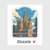 Moskaus Basilius-Kathedrale Aufkleber (Blatt)