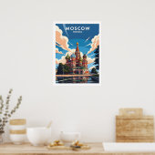 Moskaus Basilius-Kathedrale Poster (Küche)