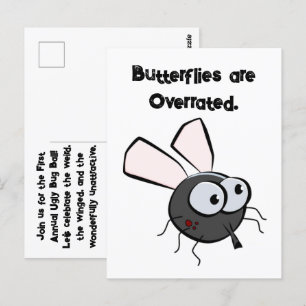 Moskito glaubt, er sei Niedlicher Funny Bug Cartoo Postkarte