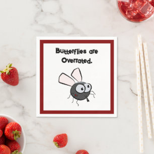 Moskito glaubt, er sei Niedlicher Funny Bug Cartoo Serviette