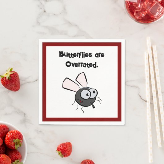 Moskito glaubt, er sei Niedlicher Funny Bug Cartoo Serviette (Beispiel)