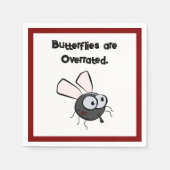 Moskito glaubt, er sei Niedlicher Funny Bug Cartoo Serviette (Vorderseite)