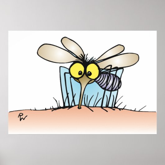 Moskito hält ein Armposter fest Poster (Vorne)