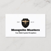 Moskito Pest Kontrolle Schild Logo Visitenkarte (Vorderseite)
