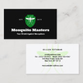 Moskito Pest Kontrolle Schild Logo Visitenkarte (Vorne/Hinten)