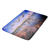 Moskito-Schwarm, Skandinavien-Fjord, Badematte (Schrägansicht)