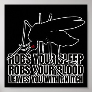Moskitos Mosquitos Marvae Entomology Geek Poster