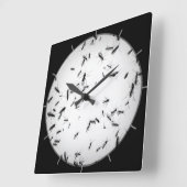 Moskitos Quadratische Wanduhr (Winkel)