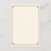 Moslem an der Creme und am Gold Border Begleitkarte (Rückseite)