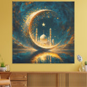 Moslem Moschee Crescent Stars Malerei Leinwanddruck (Insitu (Wohnzimmer))