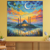Moslem Moschee Crescent Stars Malerei Leinwanddruck (Insitu (Wohnzimmer))
