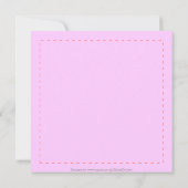 Moslemische Babyrosa Aqiqah Feier Einladung (Rückseite)