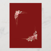 Moslemische Blumenhochzeit Einladung Nikkah einlad (Rückseite)