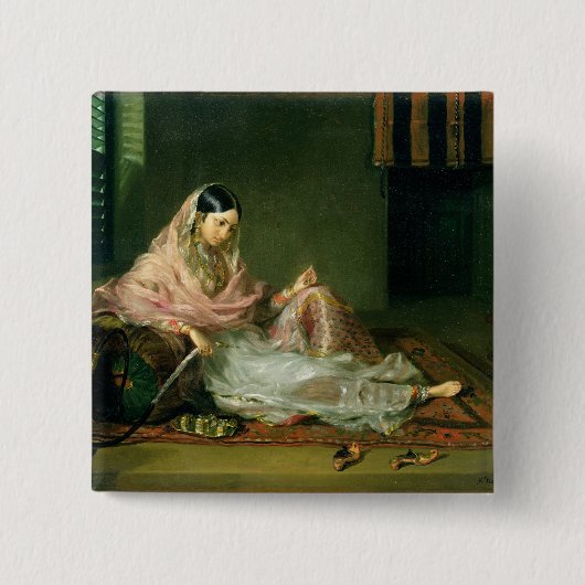 Moslemische Dame Reclining, 1789 (Öl auf Leinwand) Button (Vorderseite)