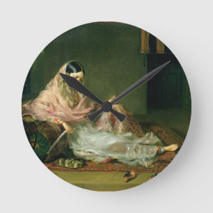 Moslemische Dame Reclining, 1789 (Öl auf Leinwand Runde Wanduhr