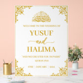 Moslemische Hochzeit Begrüßungszeichen Acrylschild (Hochzeit)