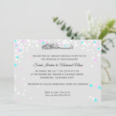 Moslemische Hochzeit des weißen Confetti Einladung (Stehend Vorderseite)