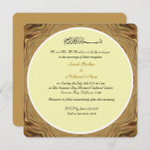 Moslemische Hochzeit mit Creme und Gold Einladung (Vorne/Hinten)