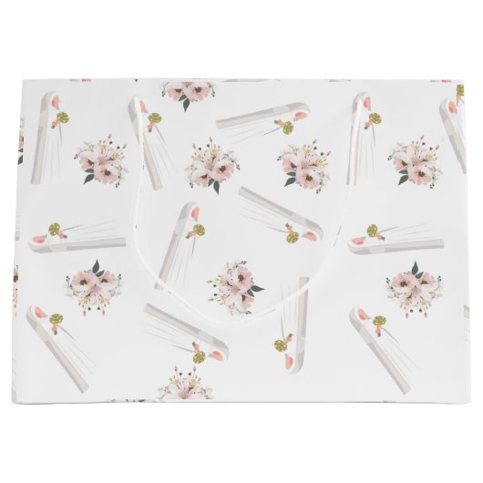 Moslemische Hochzeitssacktasche für Rose und Braut Große Geschenktüte (Vorderseite)