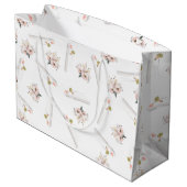 Moslemische Hochzeitssacktasche für Rose und Braut Große Geschenktüte (Rückseite Schrägansicht)