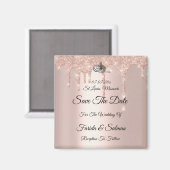 Moslemische Rose Gold retten das Datumsfenster Magnet (Vorderseite/Rückseite)