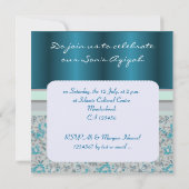 Moslemisches Babyjunge blaues aqiqah Foto Einladung (Rückseite)