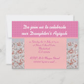 Moslemisches Babyrosa aqiqah islamisch Einladung (Rückseite)