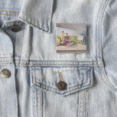 Moslemisches darstellendes seine Waschungen, Button (Beispiel)