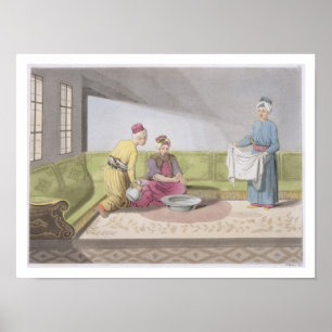 Moslemisches darstellendes seine Waschungen, Poster