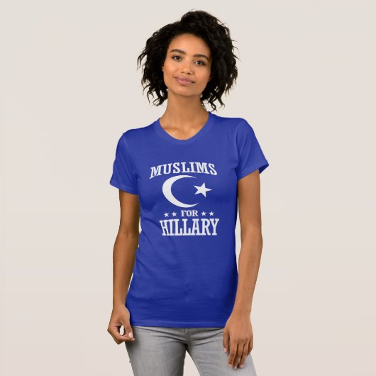 MOSLEMS FÜR HILLARY T-Shirt (Vorne ganz)