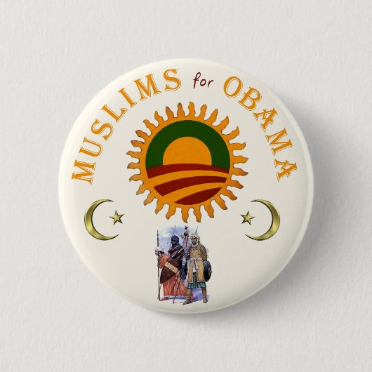 Moslems für Obama Button (Vorderseite)