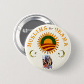 Moslems für Obama Button (Vorne & Hinten)