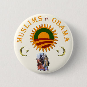 Moslems für Obama Button