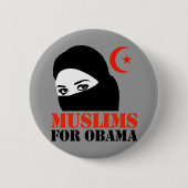 Moslems für Obama Button (Vorderseite)