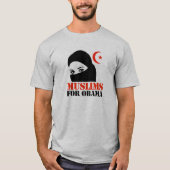 MOSLEMS FÜR OBAMA T-Shirt (Vorderseite)