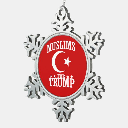 MOSLEMS FÜR TRUMPF SCHNEEFLOCKEN Zinn-Ornament (Rechts)
