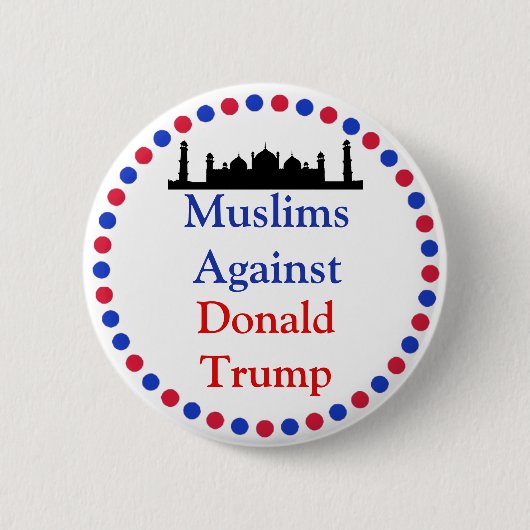 Moslems gegen Donald Trump Button (Vorderseite)