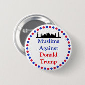 Moslems gegen Donald Trump Button (Vorne & Hinten)