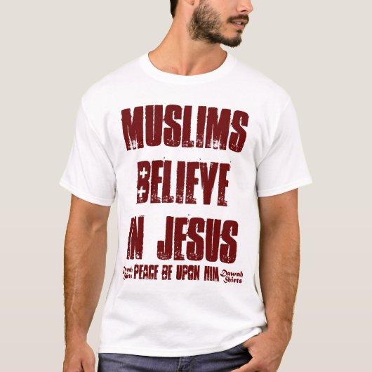 Moslems glauben an Jesus (pbuh) T-Shirt (Vorderseite)