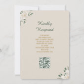 Moslems mit Hochzeit-QR-Kabeljau und Goldflorenzwe Einladung (Rückseite)